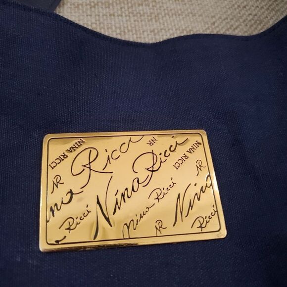Nina Ricci Vintage Canvas Tote Bag in Navy - Picture 11 of 13
